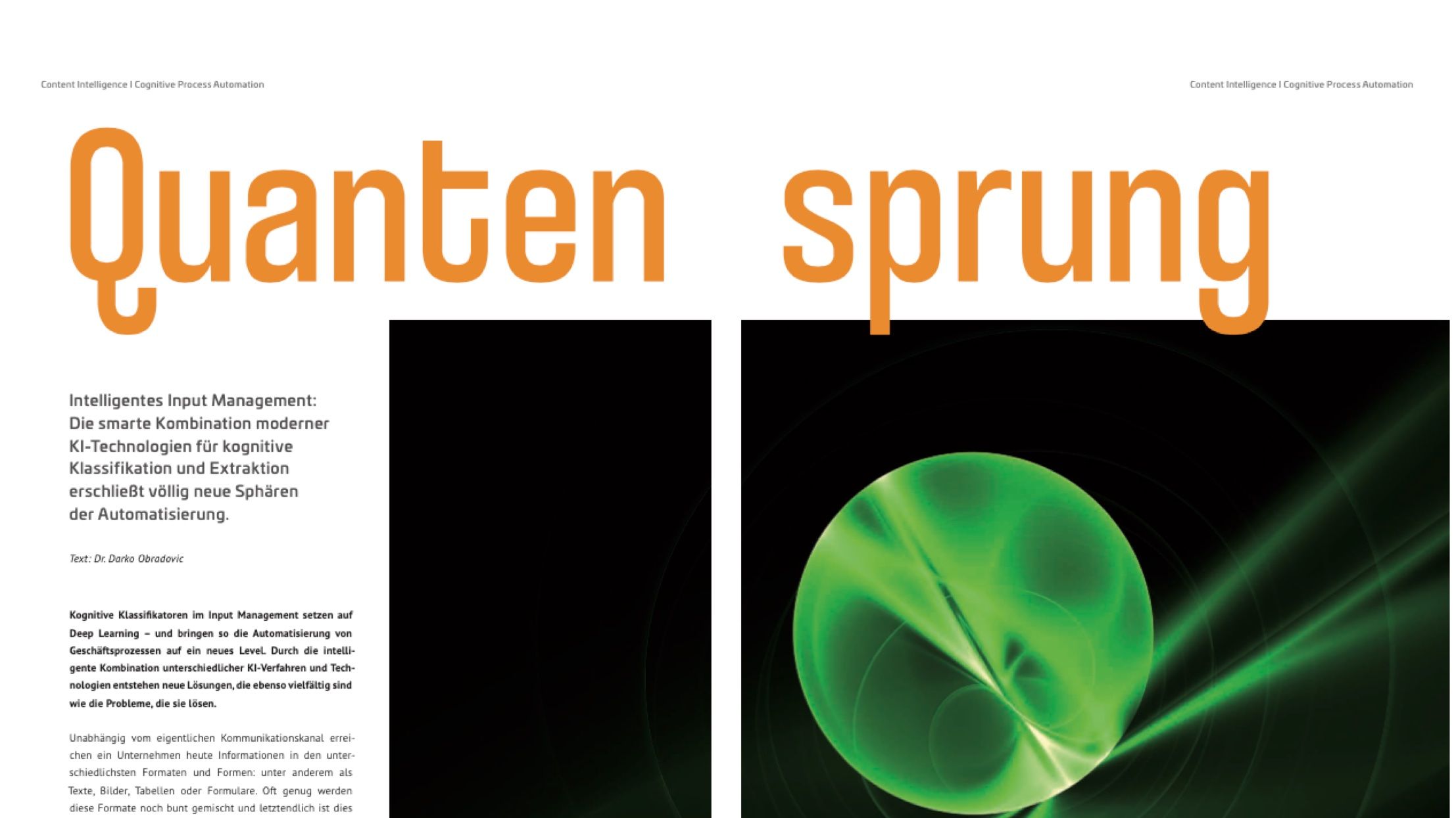 Artikel "Quantensprung ins Intelligente Inputmanagement" im DOK.Magazin