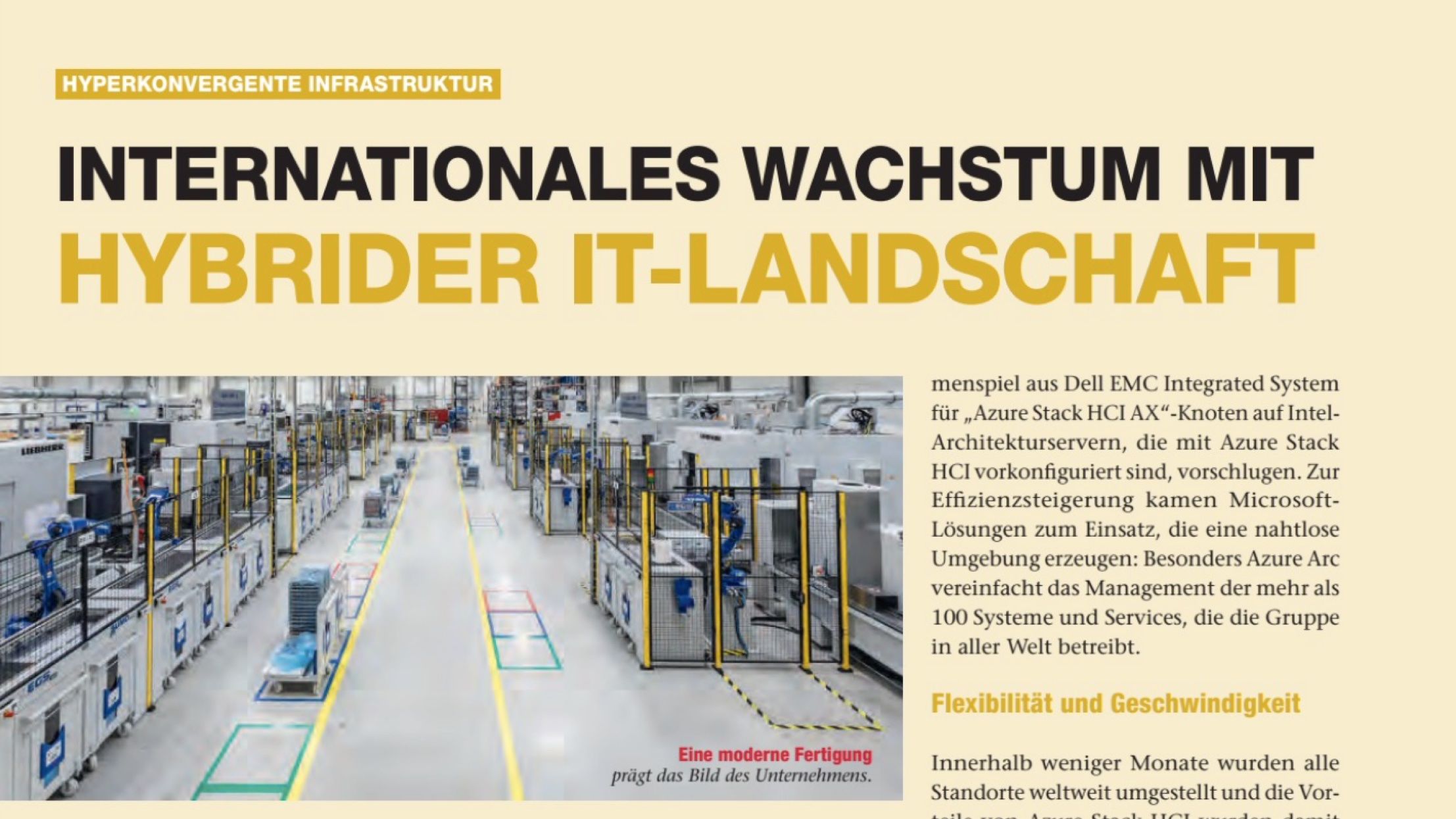 Article "International growth with hybrid IT landscape" in  IT-Mittelstand